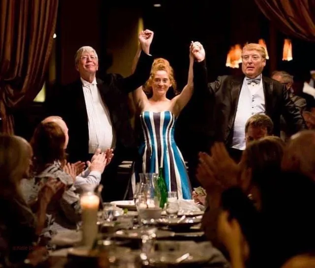 Opera performers take a bow in the Sotto Sopra dining room